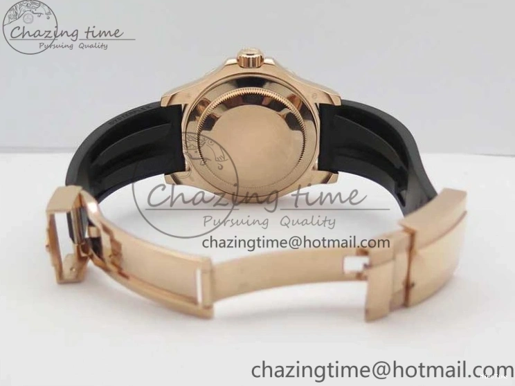 MiroTime 0308 Yacht-Master 116655 RG Wrapped D1F 1:1 Best Edition Black Ceramic Bezel 904L Steel on Oysterflex Rubber Strap A Fashionable 3060